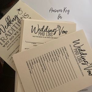 Two bridal shower games